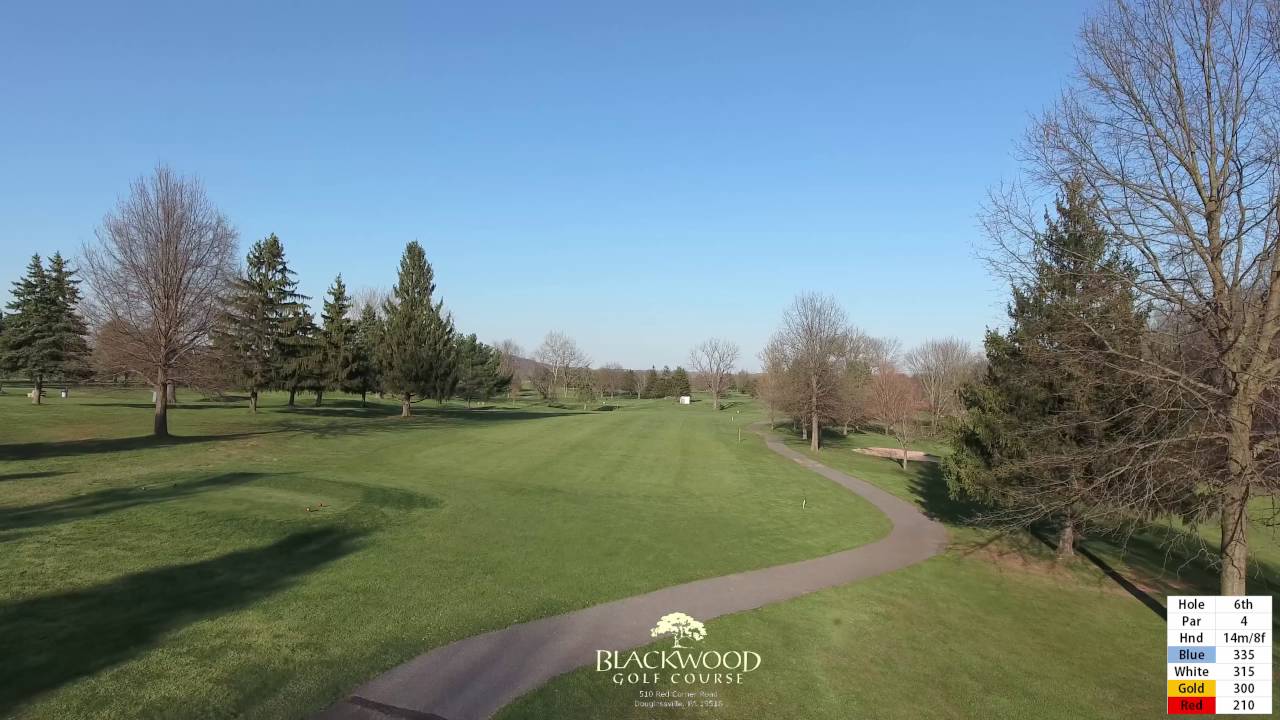 Blackwood Golf Course flyover 6th hole YouTube