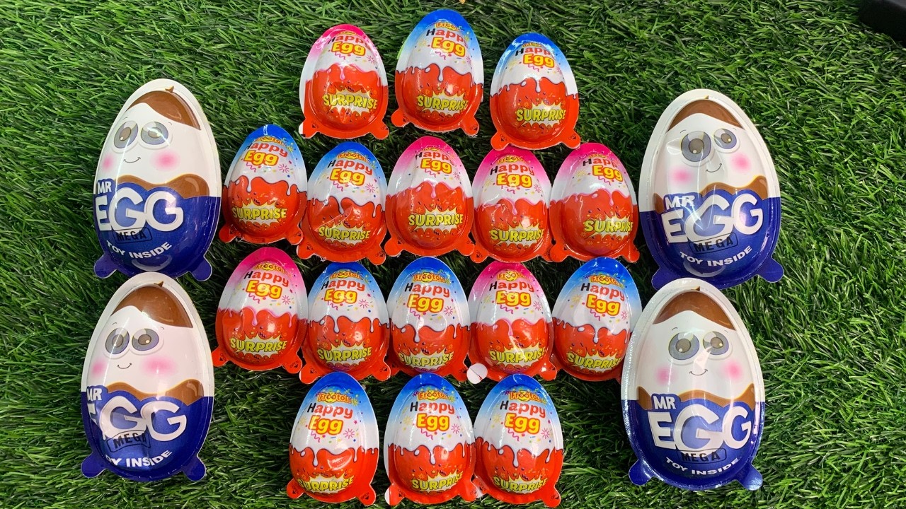 Satisfying GIANT Kinder Joy & heppy Egg Candy Opening | Rainbow Chocolate Surprise ASMR🎁🥚