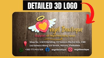 Detailed Colorful 3D Logo with different Mockups - Canva & Photopea