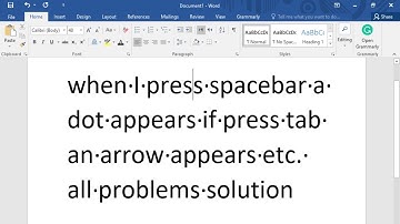 When I Press Space a dot Appear | How to remove dots which make with a pressing space tab in Ms word