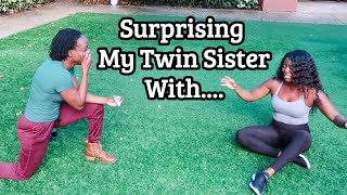 SURPRISING MY TWIN SISTER WITH...| SHE CRIED!