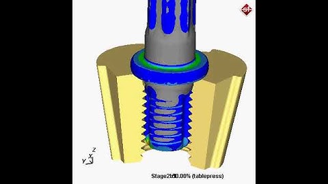 Cold Forming Simulation - Segmented Dies are used to form thread in header