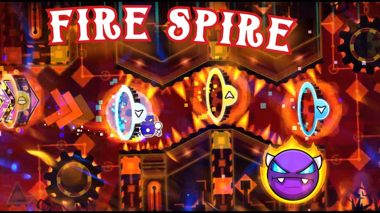 Geometry Dash (Fire Spire) [Easy Demon]