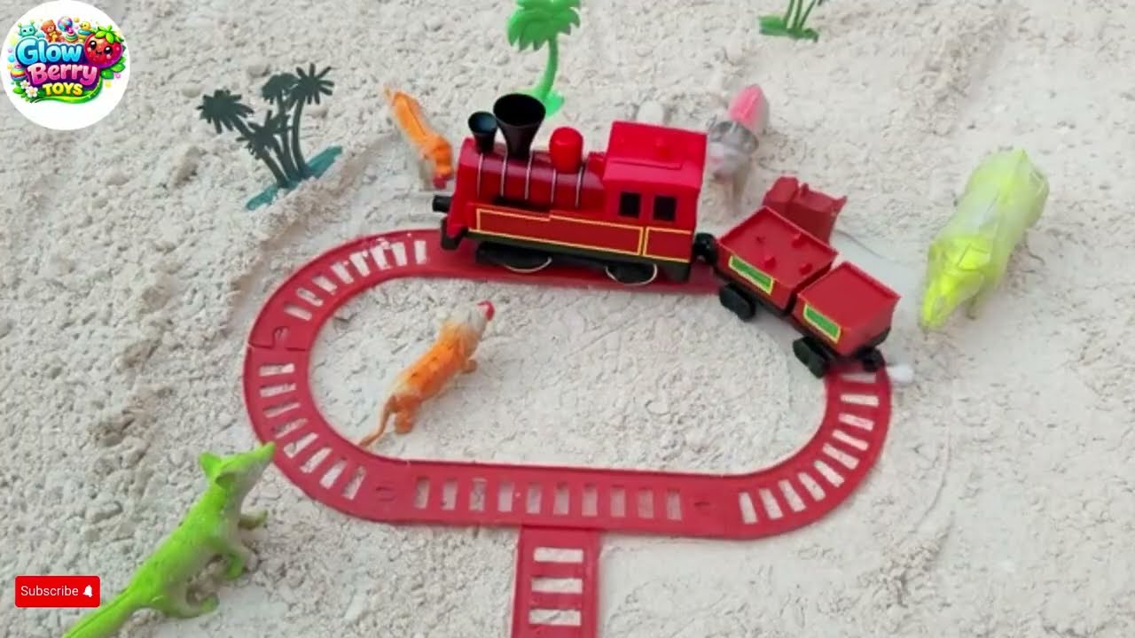 The Mini Train in the Desert with Beautiful Animals 🚂🏜️🦒🦓🌈 | 3D Kids Fun Story
