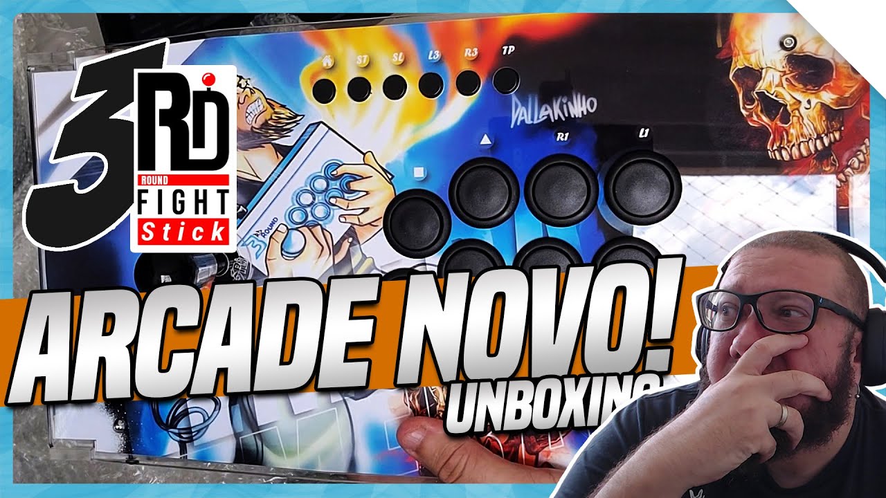 UNBOXING ARCADE NOVO DA 3RD ROUND FIGHT STICK