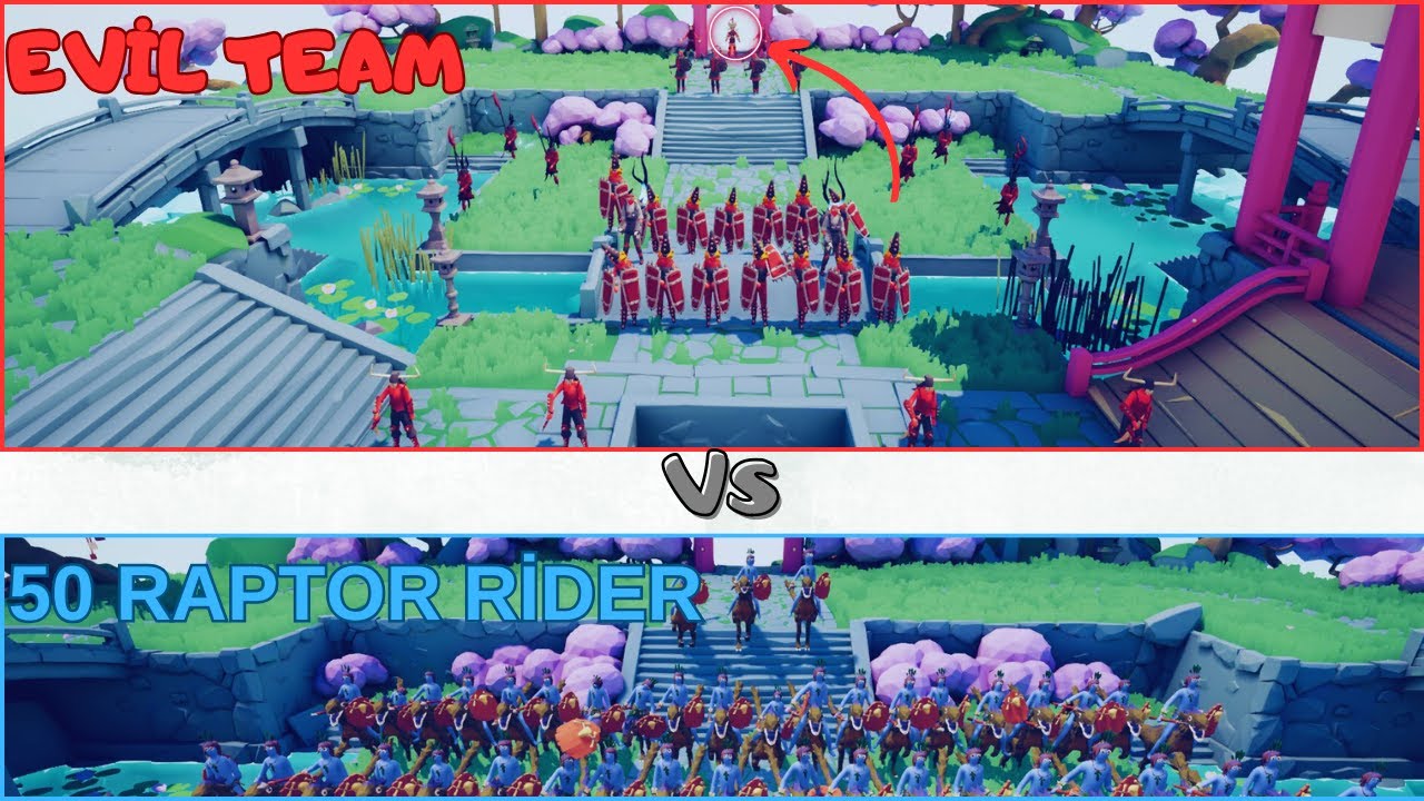 Tabs Raptor Rider On Map EVİL TEAM vs 50 RAPTOR RİDER l TABS l Totally Accurate Battle Simulator ...