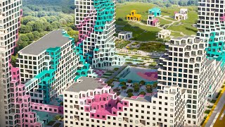 DOMO designed a housing project for a developer in #Minecraft