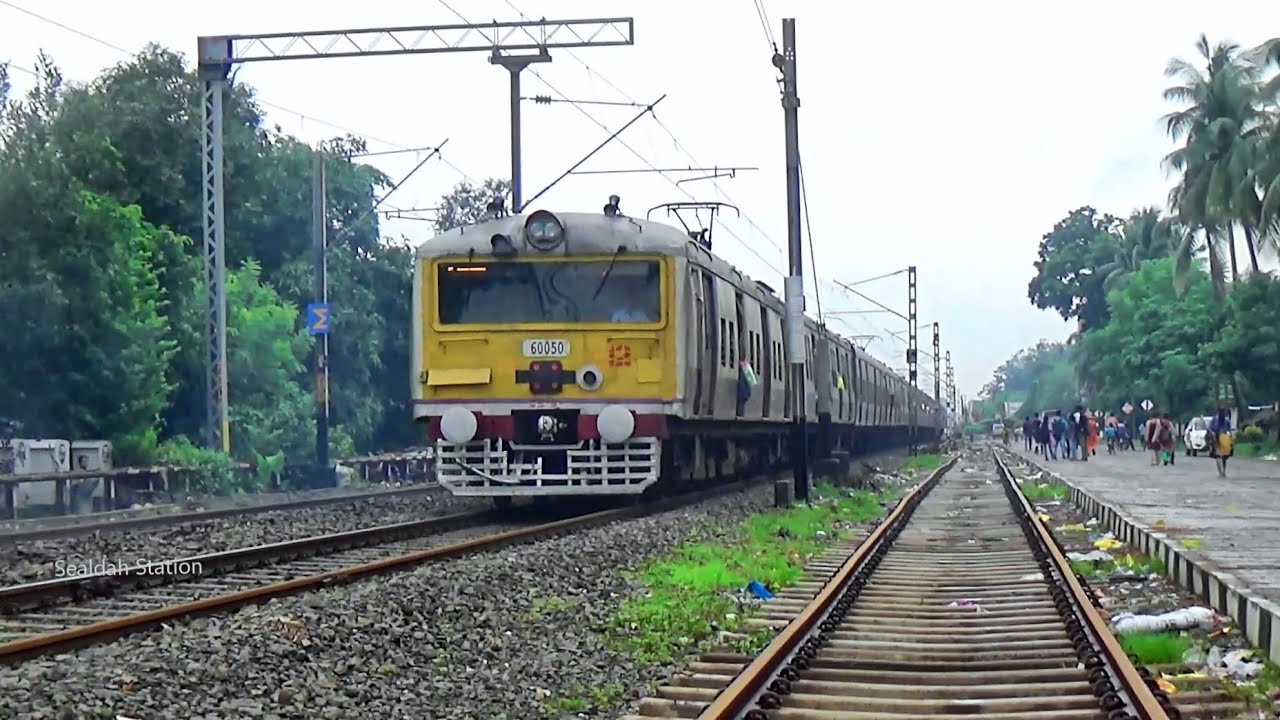Very short route Sealdah - Barasat Local Train entering Barasat Railway Station