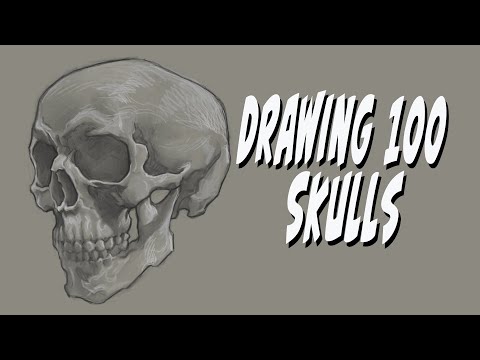 Drawing 100 Skulls