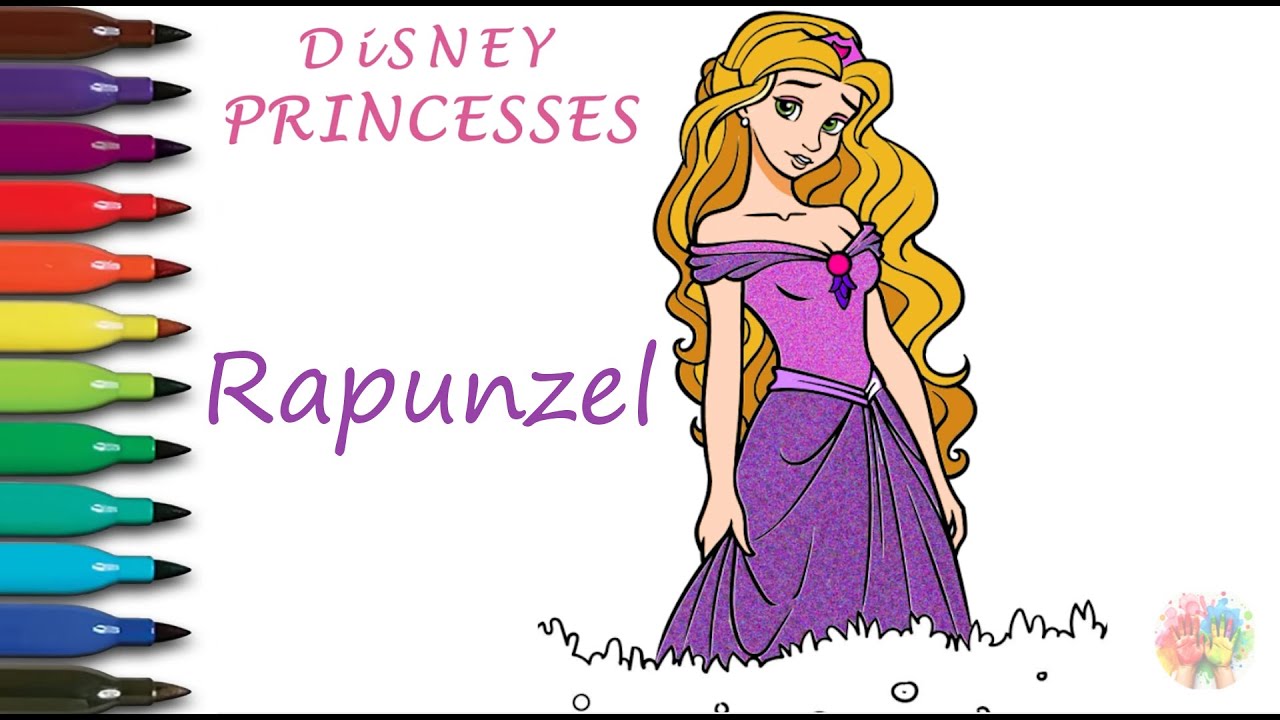 Princess coloring book | How to Draw Rapunzel | Disney Rapunzel | happy ...