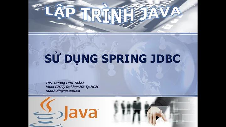 Sử dụng Spring JDBC