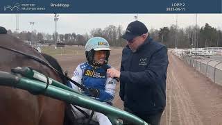Lopp 2 230411 Intervju Breddlopp Mantorp Hästsportarena Lopp 2 230411 Intervju Breddlopp Mantorp Hästsportarena