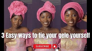 QUICK AND EASY GELE HEADWRAP TUTORIAL pt 2 |How to tie gele for beginners | How to tie gele yourself