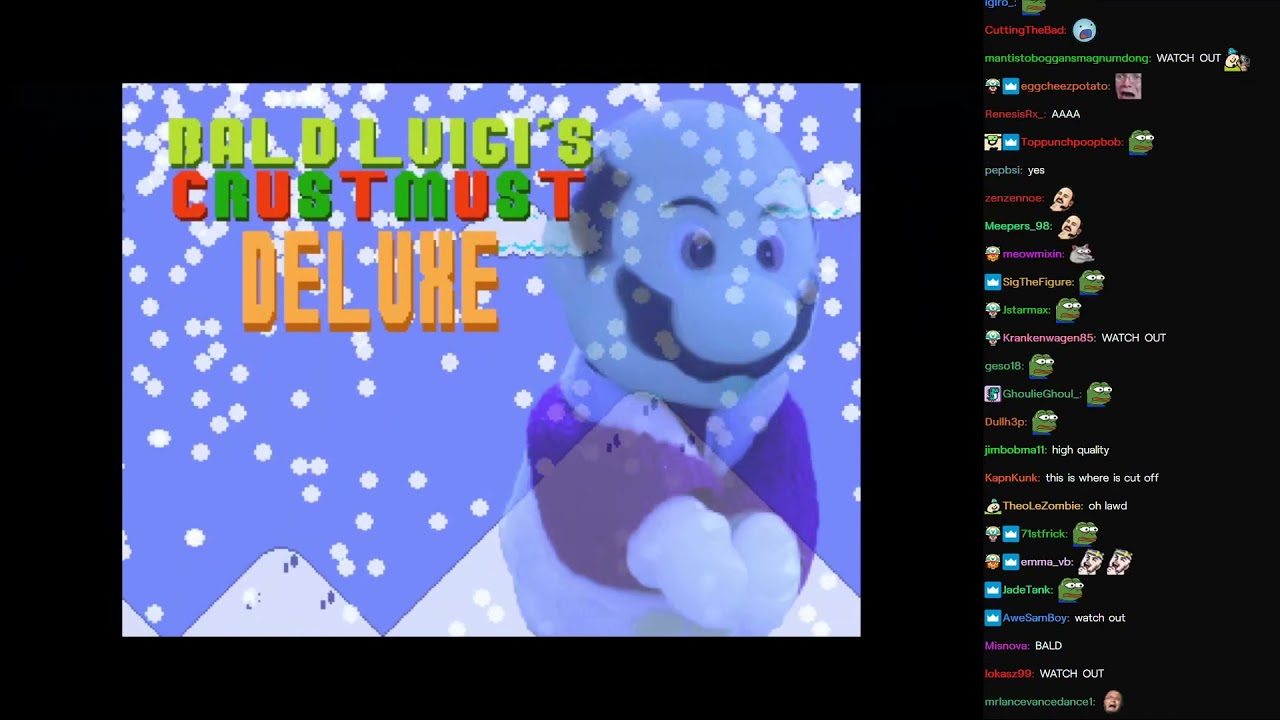 [Vinesauce] Joel [Chat Replay] Bald Luigi's Crustmas Deluxe YouTube