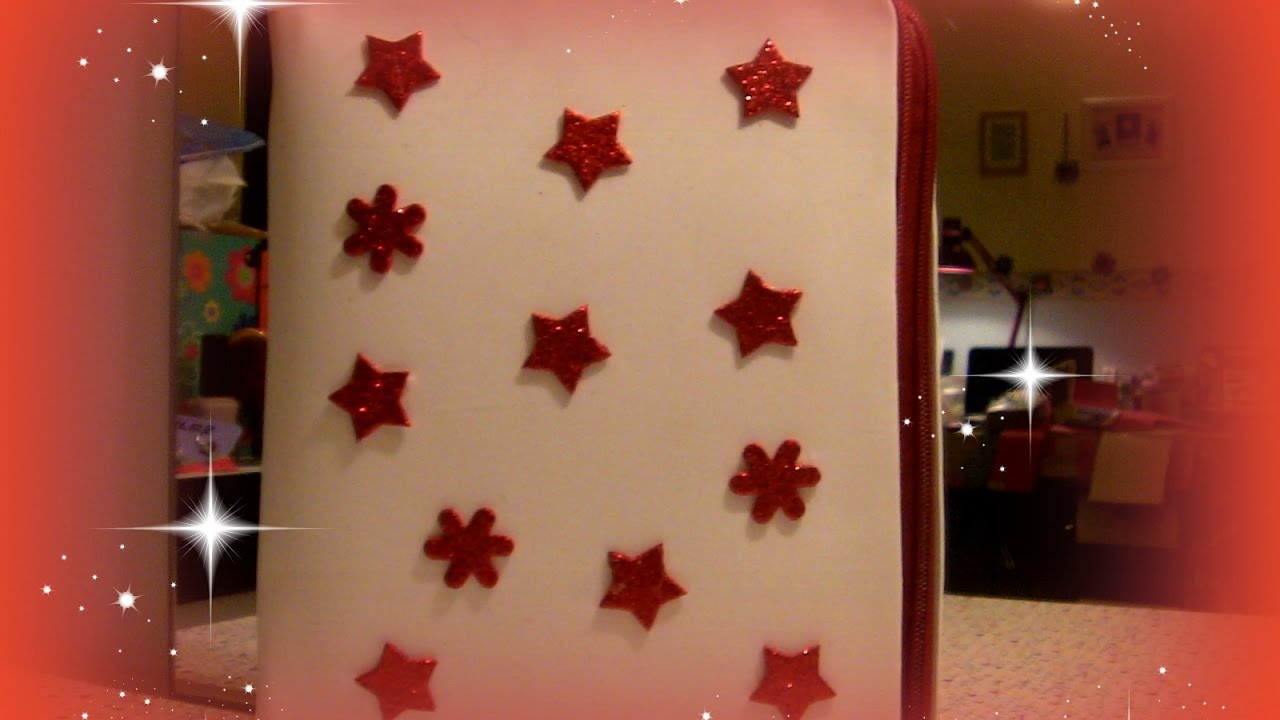 ✂️️ DIY: agenda A5 📔 o porta stickers con zip in gomma crepla😀