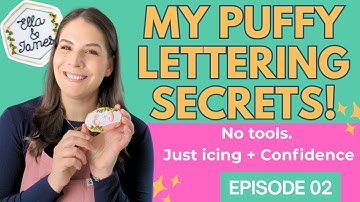 How to Make Puffy Royal Icing Letters on Cookies (Beginner Friendly!) | Writing on Cookies Ep. 2