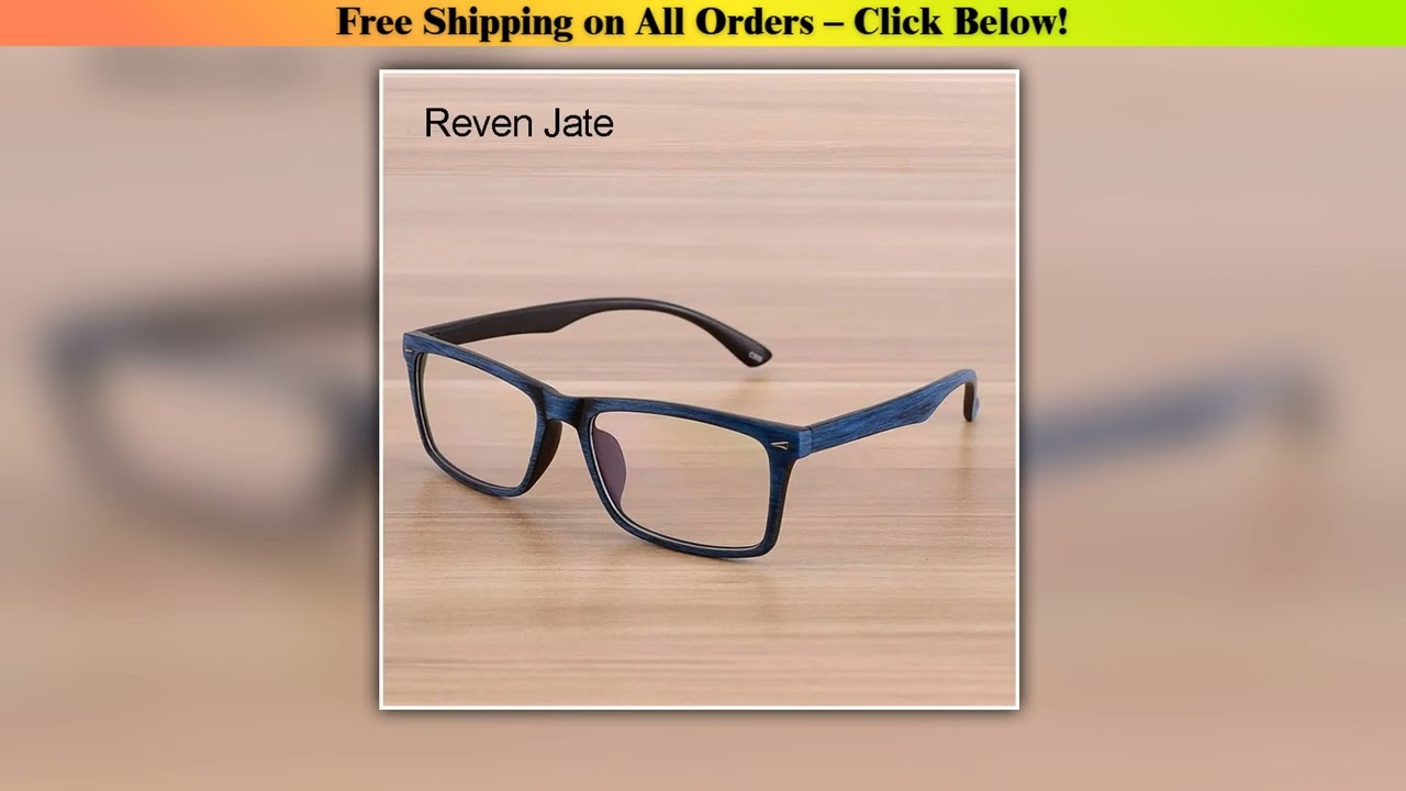 Reven Glasses Men and Women Unisex Wooden Pattern Fashion Retro Optical Spectacle Eyeglasses Glasse