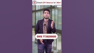 Check Your EPF Balance In 1 Minute...! #Shorts #epfbalancecheck #epf #pf #pfbalance