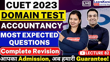 CUET 2023 | Accountancy Domain | Mock Test - Best 50 Most Expected Questions