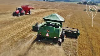 John Deere STS 9670 & Case 2688 colhendo aveia - Ponta Grossa - PR