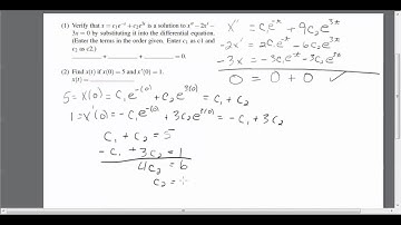 Solve a 2nd Order IVP with Known Solution