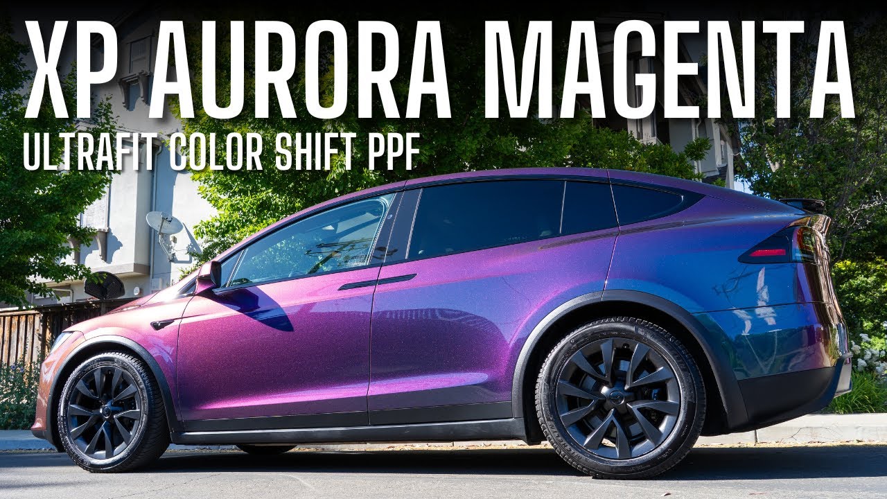 Tesla Model X - ULTRAFIT XP AURORA MAGENTA - Color Shift Paint Protection Film