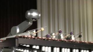 Robot plays marimba