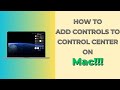 macOS Tahoe 26: How to Add Controls to Control Center on Mac