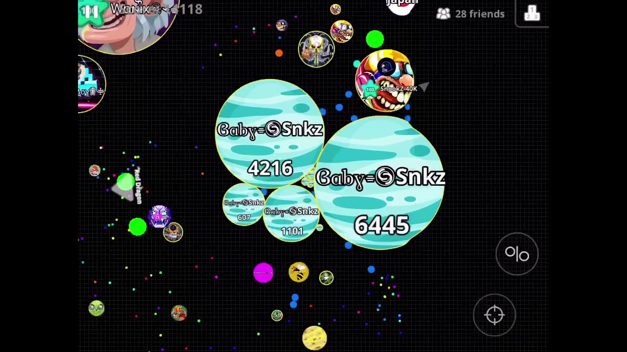 Agario mobile Split runing // japs // best moments//teaming with SnookZ