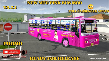 NEW MTC BUS MOD | BUSSID V3.7.1 | |SPG GAMING| |PEPPER BUCKET OFFICIAL|