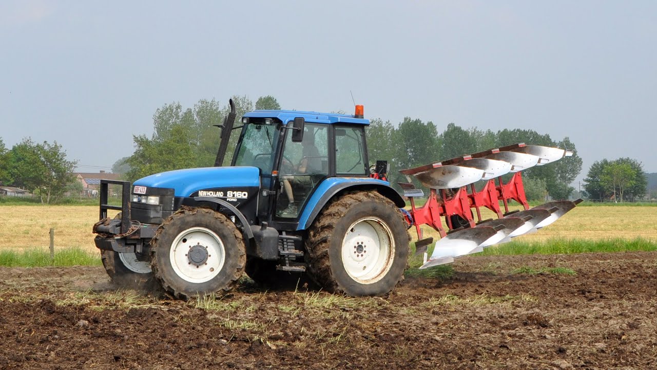 new holland 8160 steeno varial 4 schaarploeg youtube