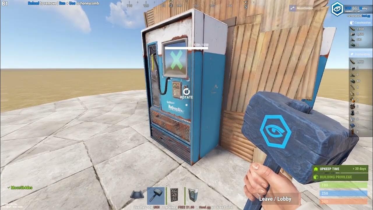 A Trick To Hide a TC Using Vending Machines!! Rust YouTube