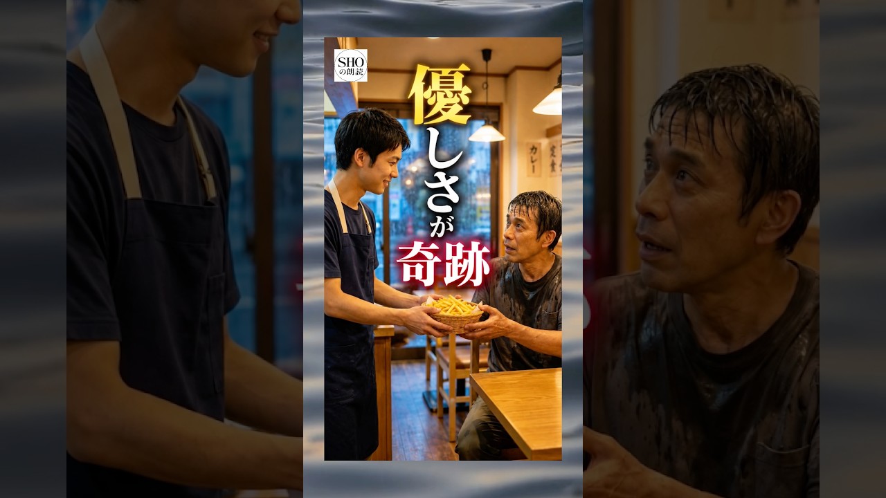 びしょ濡れの客に、無料のポテトを渡してあげた青年 #朗読