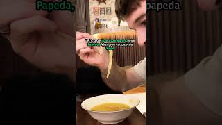 American trying Papeda for the first time - Authentic Indonesian Traditional Food
