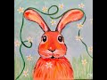 Easter Bunny with Daisies - Simple Step-by-Step Painting