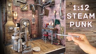 DIY handmade Steampunk factory • 1:12 diorama