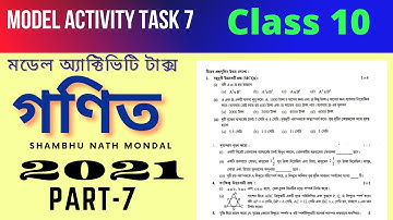 Model activity task class 10 part 7 October