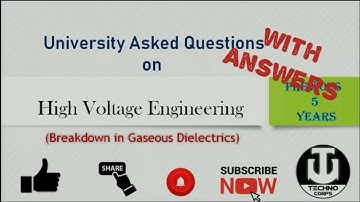 Breakdown in Gaseous Dielectrics | University Solved Papers | CSVTU | #csvtu #highvoltage #bitdurg