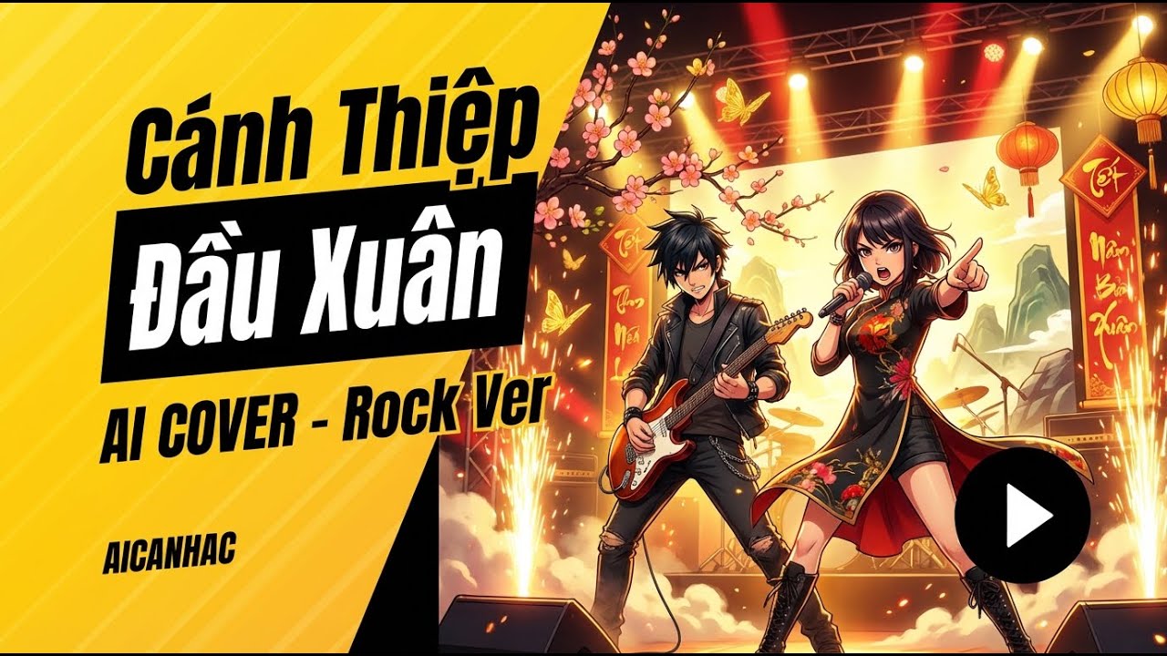 Cánh Thiệp Đầu Xuân Rock| Hoa lá nở thắm Đẹp làn môi hồng 