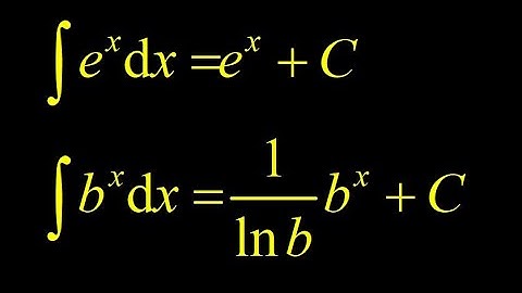 Antiderivatives and indefinite integrals, pt. 4:  integrals of exponential functions.