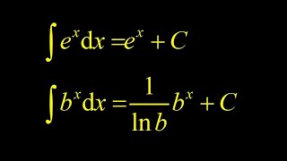 Antiderivatives and indefinite integrals, pt. 4:  integrals of exponential functions.
