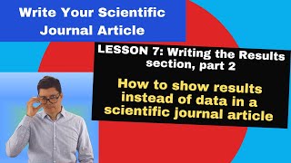 How to show results instead of data in a scientific journal article