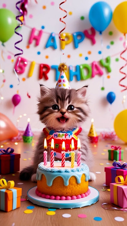 #birtdaycelebration #happybirthday #birthday #birthdaycake #birthdayboy #happybirthdaysong #kitten
