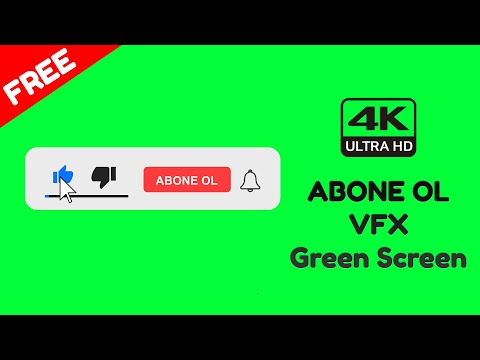 FREE - ABONE OL - BEĞEN - BİLDİRİMLERİ AÇ BUTON ANİMASYONU / SOUND EFFECTS | VFX | Green Screen (4K)