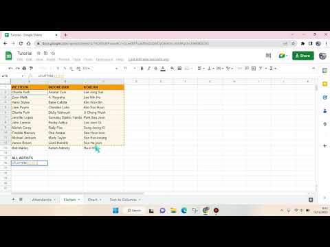 How to Flatten in Google Sheets