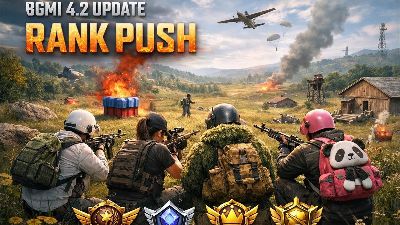 🔥 BGMI 4.2 UPDATE | RANDOM TEAM RANK PUSH 💪 | ROAD TO ACE 👑