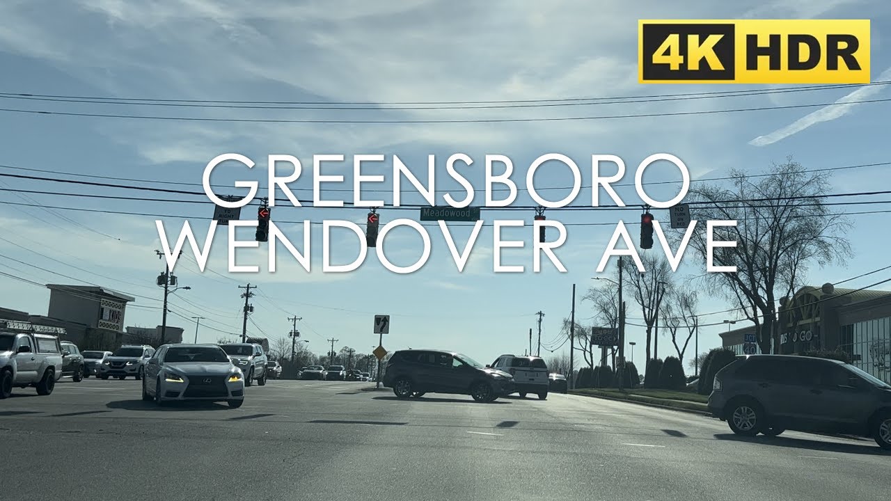 Wendover Ave, Greensboro, North Carolina, USA 4K HDR YouTube