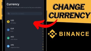 How To Change Currency on Binance App | Convert to USD or EUR