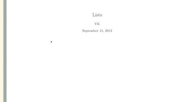Basic LaTeX 04: Lists