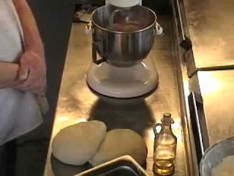 Pizza dough made in a mixer.wmv